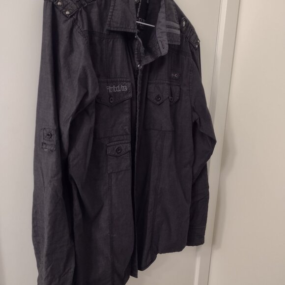 Filtr men's button-up shirt (charcoal, medium) - Picture 6 of 7